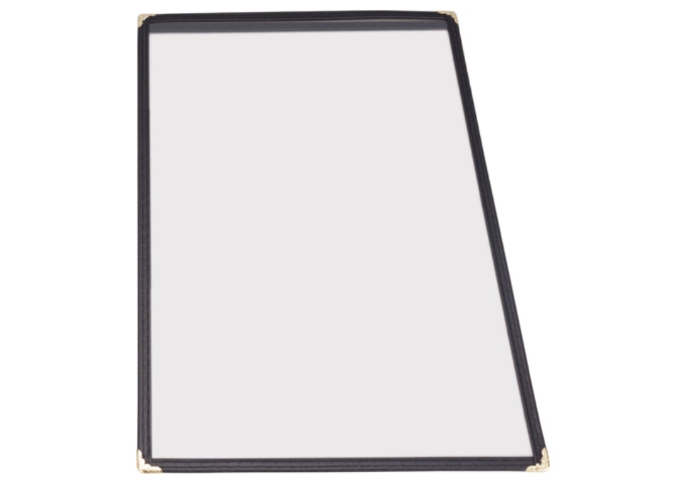 Winco PMC-14K 8.5"X14" Single Menu Cover Black