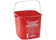 Winco PPL-3R 3 Qt Red Sanitizing Pail