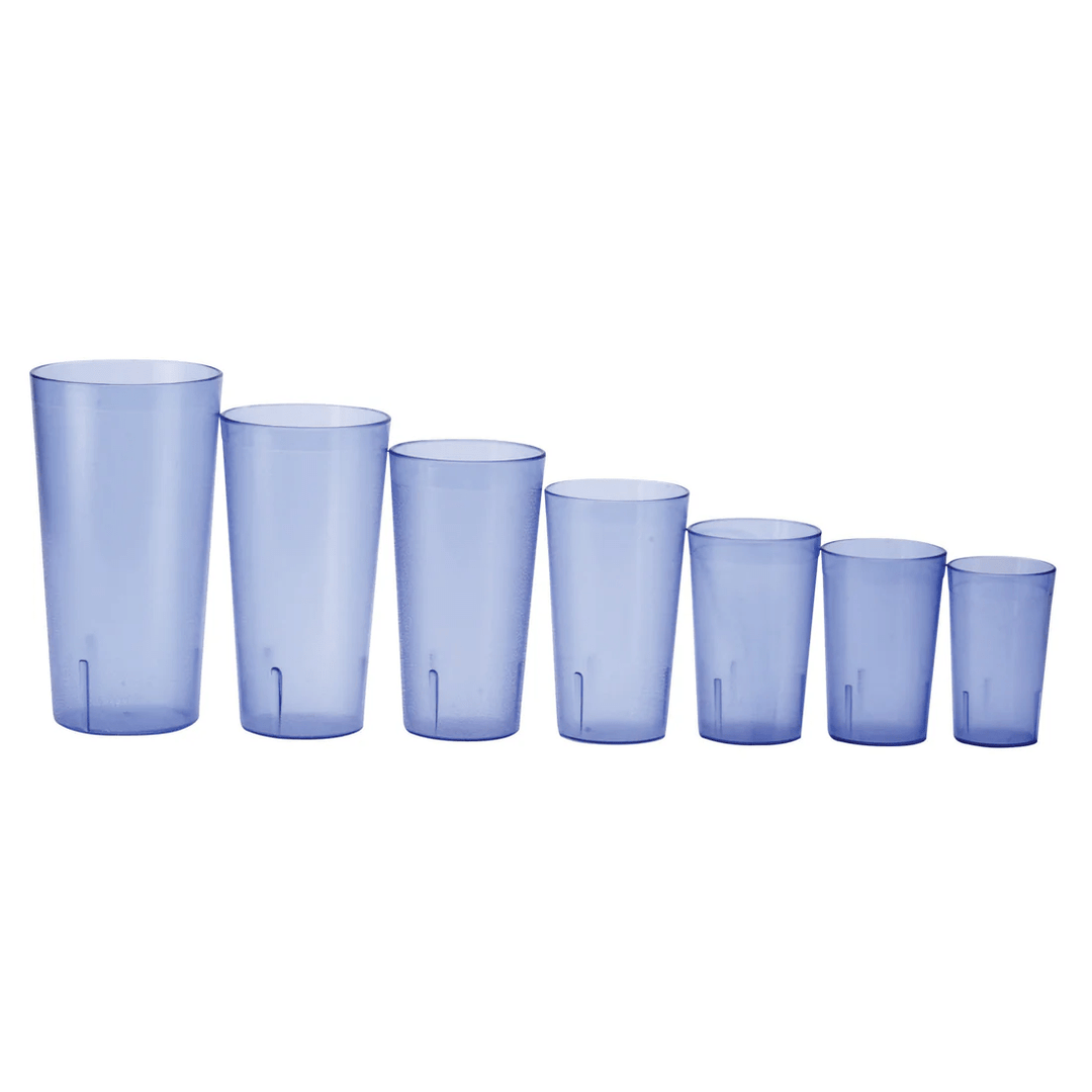 Winco PTP - 20B 20 oz Blue Pebbled Tumbler 12/PackShopAtDean