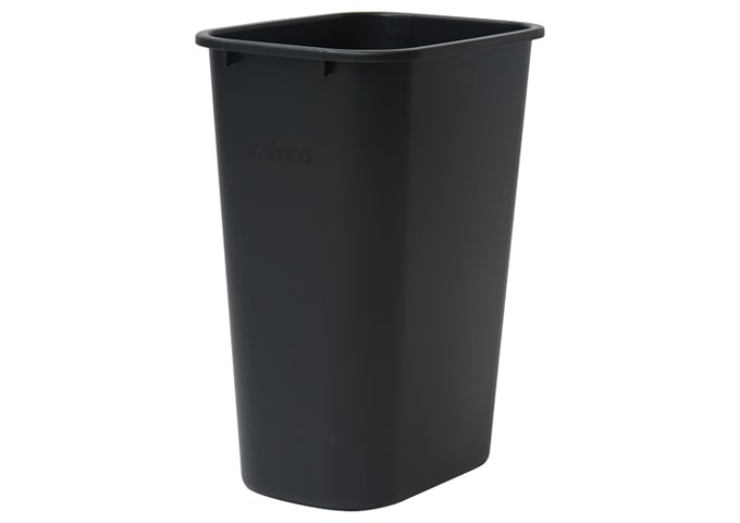 Winco PWR-41K 41 Qt Rectangular Basket - Black