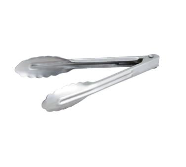 Winco UT-7 7" Stainless Steel Heavyweight Utility Tongs