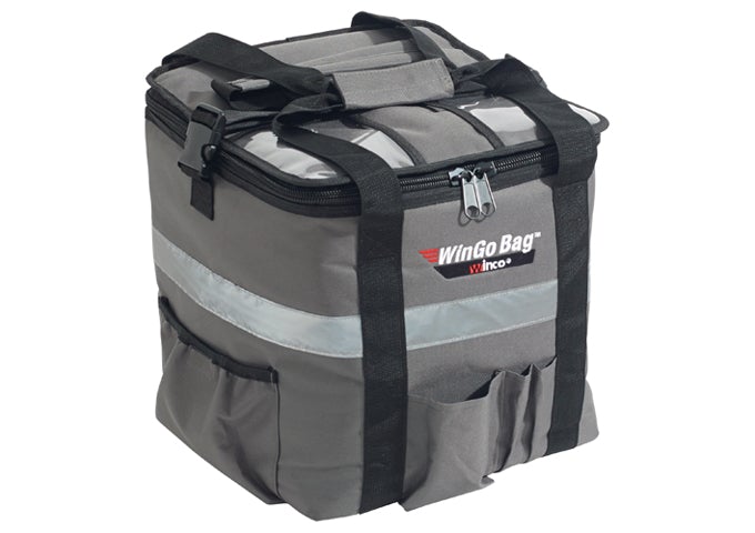 Winco WinGo Bag BGCB-1212 Small Gray Insulated Catering Bag 12" x 12" x 12"
