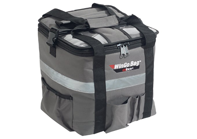 Winco BGCB-1212 WinGo Bag Small Gray Insulated Catering Bag 12" x 12" x 12"