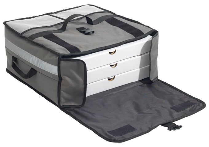 Winco WinGo Bag BGPZ-1909 Medium Gray Insulated Pizza Bag 19" x 19" x 9"