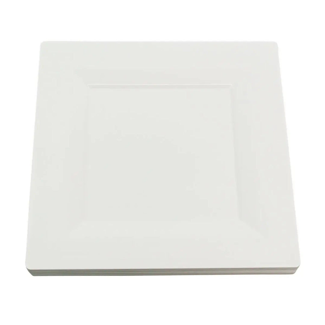 WNA GS95W Comet Milan Grand White Square Plate 9.5"