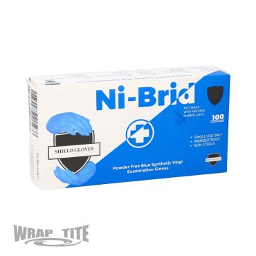 Medium Blue Powder Free Hybrid Nitrile/Vinyl Gloves