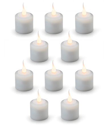 Hollowick Nexis HFRX10 Flameless Candlelight LED Magnetic Replacement Tealight Candles Pack of 10