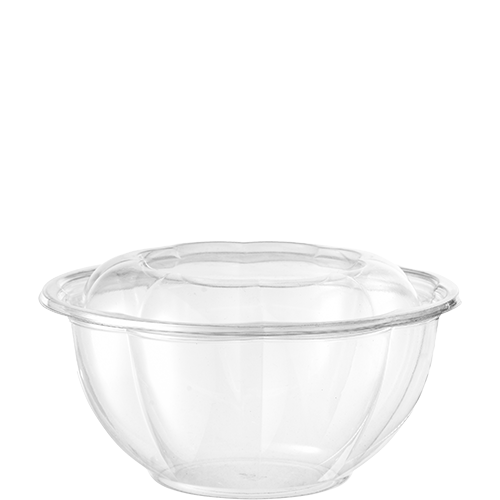 BPA Free Clear Plastic Bowl with Dome Lids Combo - 24oz / 150 Pack