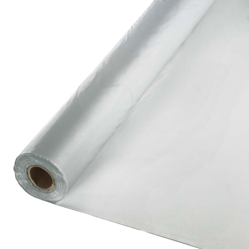 Silver 40 X 150 Roll Tablecover