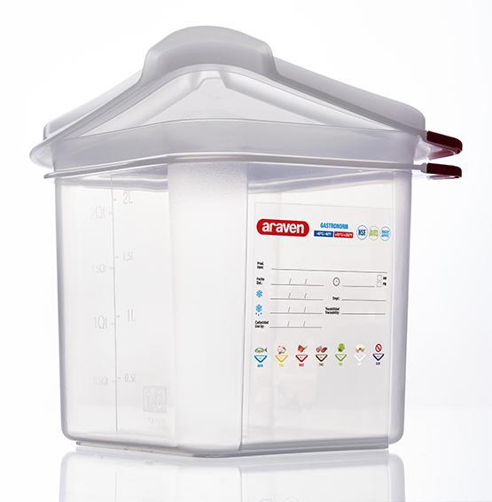 Araven 03025 2.7 Quart Square Translucent Airtight Container