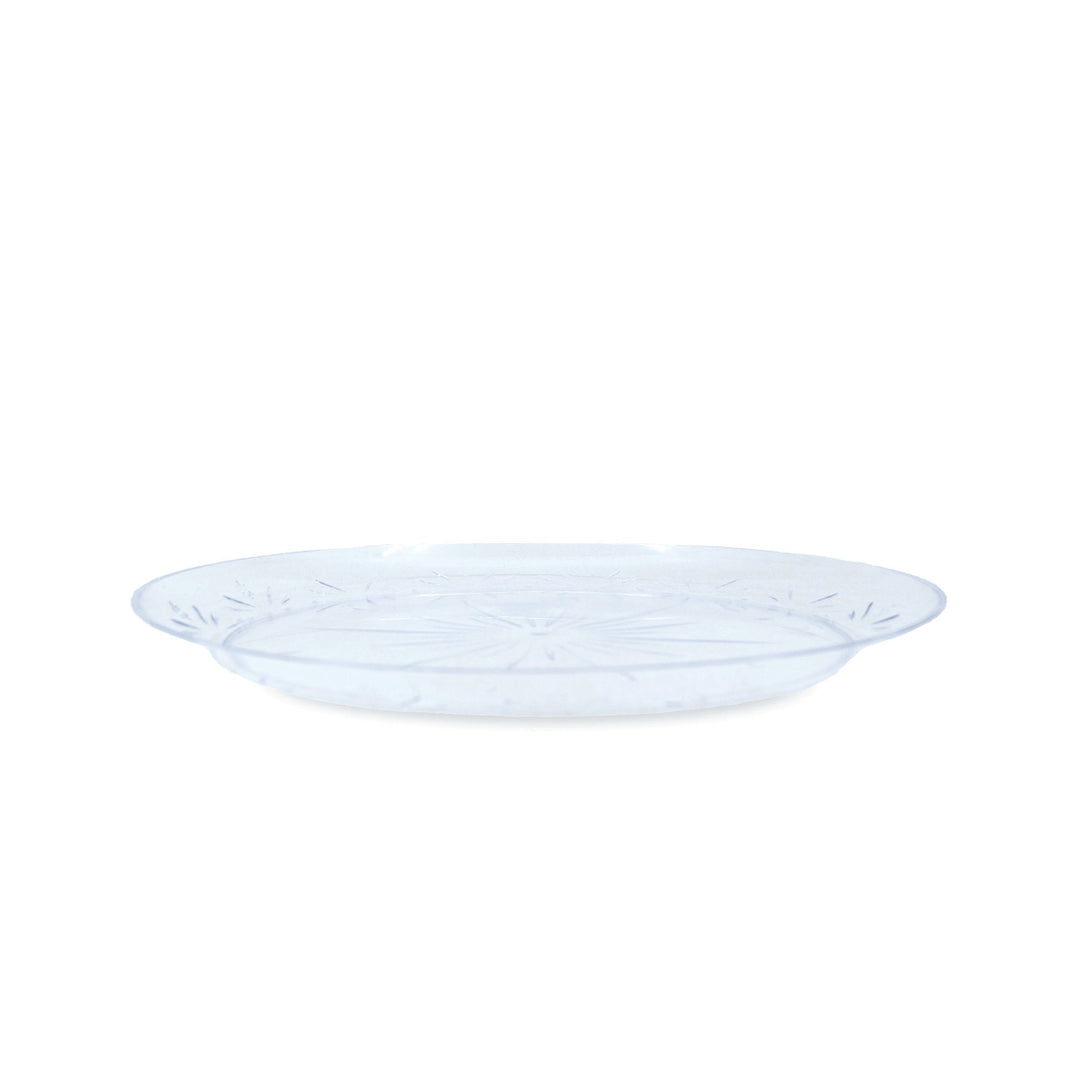 10" Clear Scroll Plate