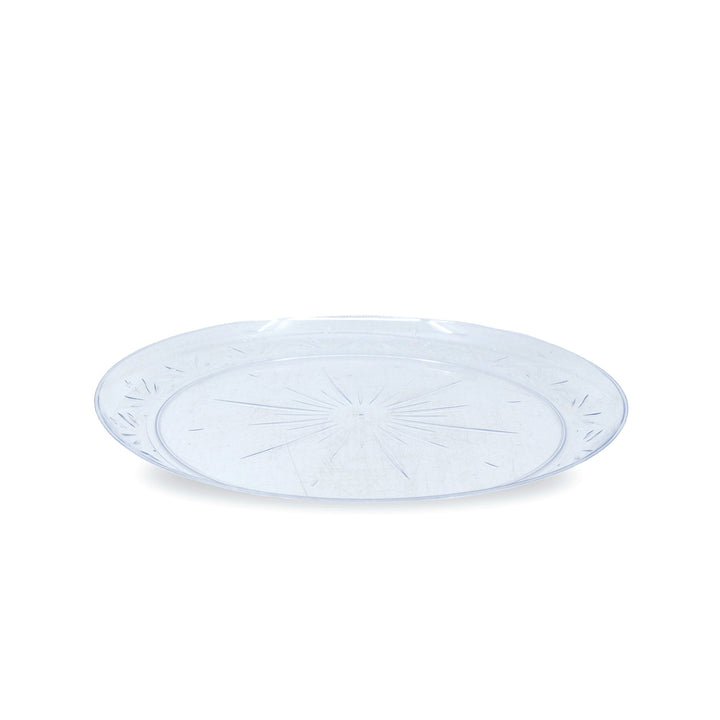 10" Clear Scroll Plate