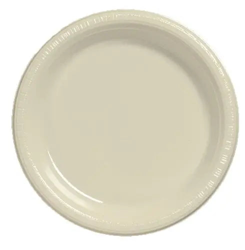 Creative Converting 10" Round Ivory Plastic Plates Creative Converting