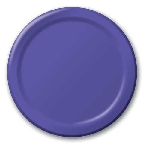 10" Round Purple Paper Plates