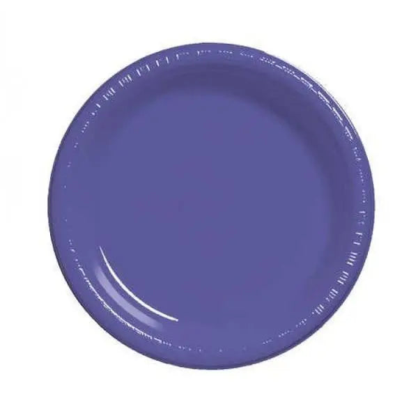 Creative Converting 10" Round Purple Plastic Plates Creative Converting