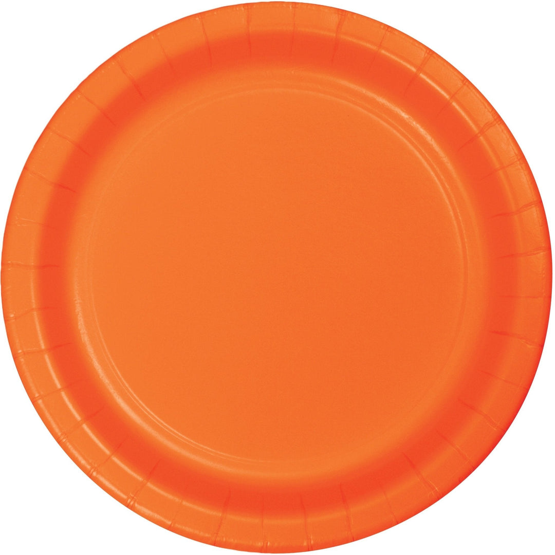 Creative Converting 10" Round Sunkissed Orange Paper Plates Creative Converting