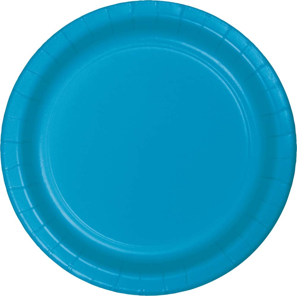 10" Round Turquoise Paper Plates