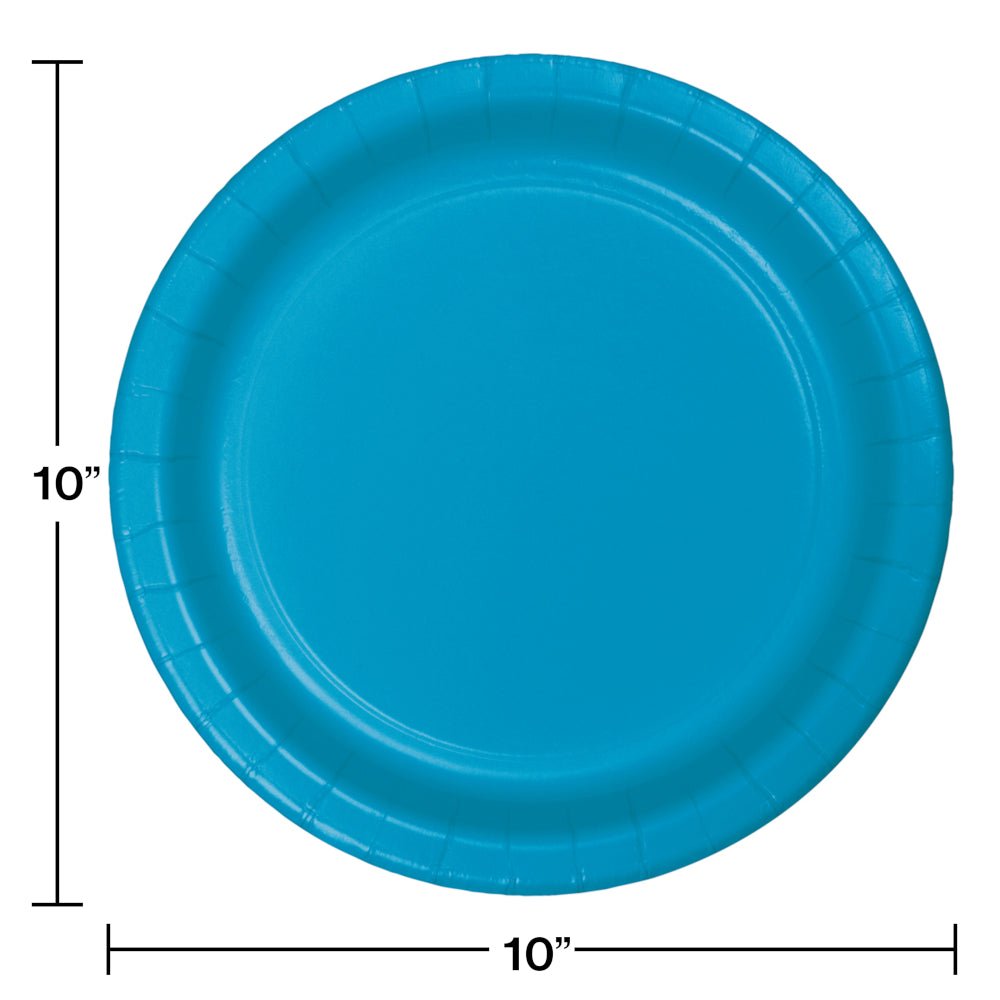 10" Round Turquoise Paper Plates