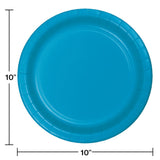 Creative Converting 10" Round Turquoise Paper Plates