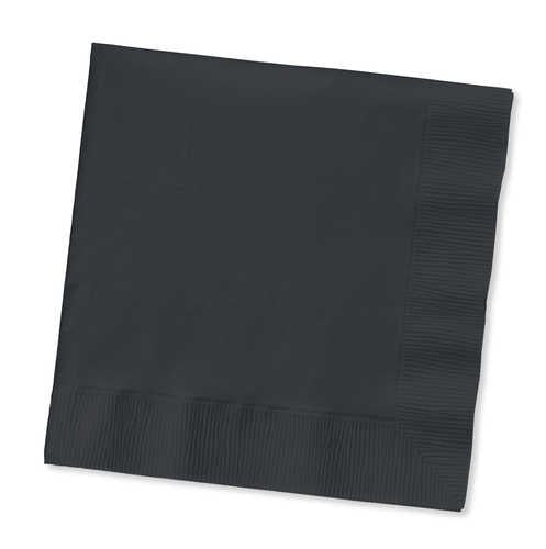 10" X 10" Black Beverage Napkins (Bulk Pack)