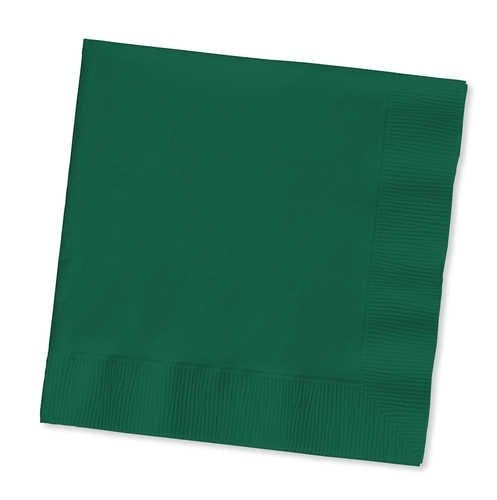 10" X 10" Hunter Green Beverage NapkinsShopAtDean