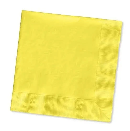 Creative Converting 10" X 10" Mimosa Yellow Beverage Napkins Creative Converting