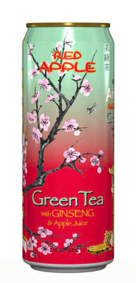 Arizona Red Apple Green Tea 23 oz Cans 24/Case Arizona
