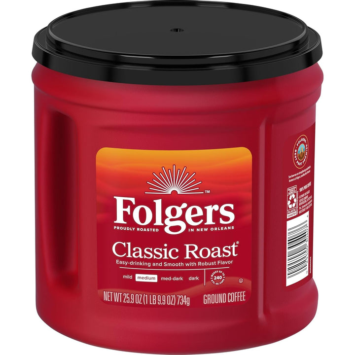 Folgers 25.9 Oz Medium Classic Roast Coffee Can Folgers