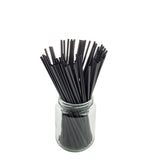 Tablecraft 100106 Unwrapped Black Plastic Straws 7.75"