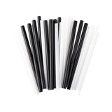 Tablecraft 100106 Unwrapped Black Plastic Straws 7.75"