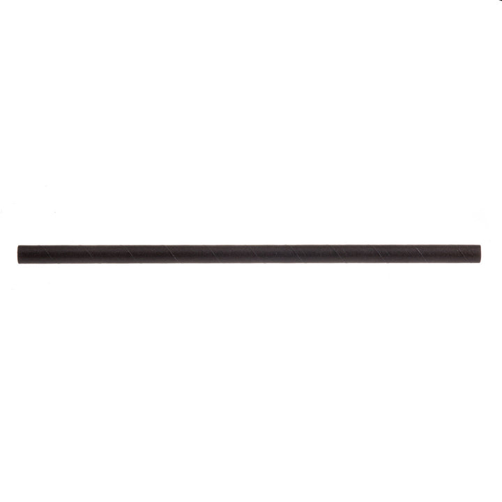 Tablecraft 100133 Wrapped Black Paper Straws 7.75" Tablecraft