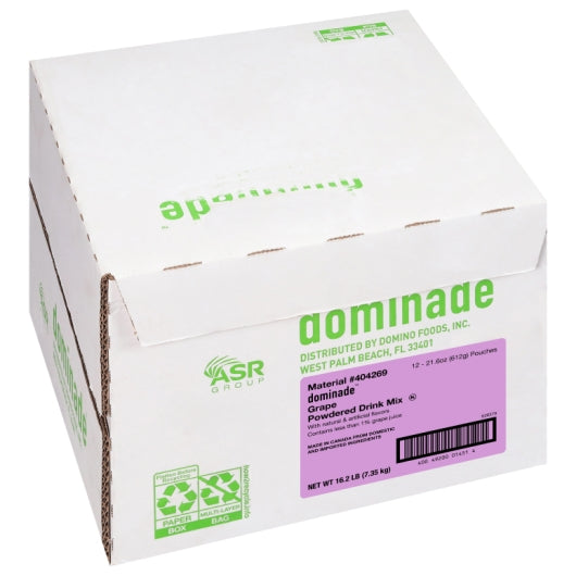 Dominade 21.6 oz Powdered Grape Drink Mix