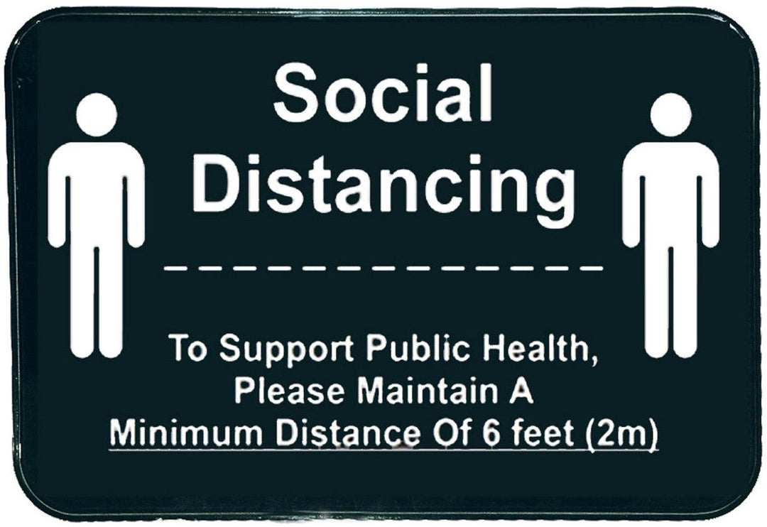 Tablecraft 10595 Social Distancing Sign 6" x 9"