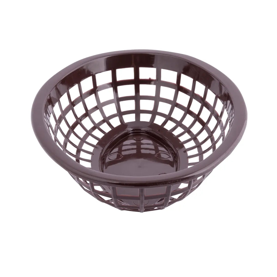 Tablecraft 1071BR 8" Oval Brown Plastic Basket Tablecraft