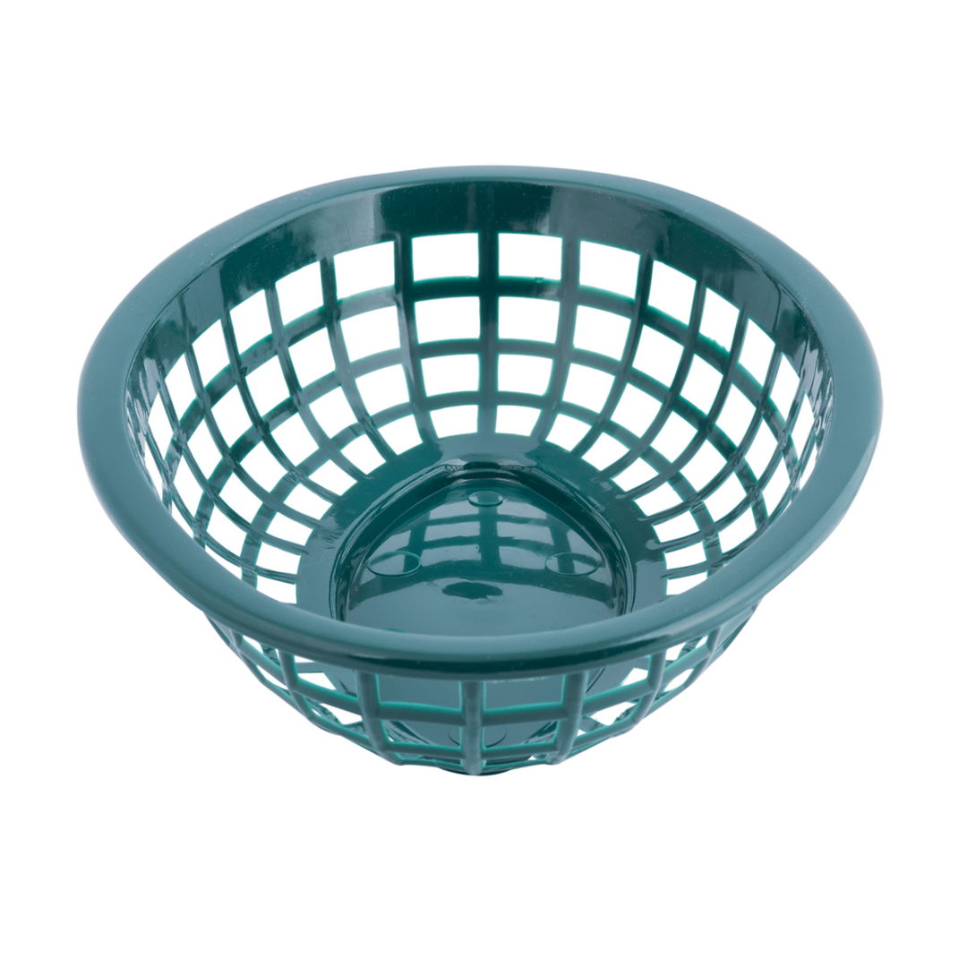 Tablecraft 1071FG 8" Oval Forrest Green Plastic Basket Tablecraft