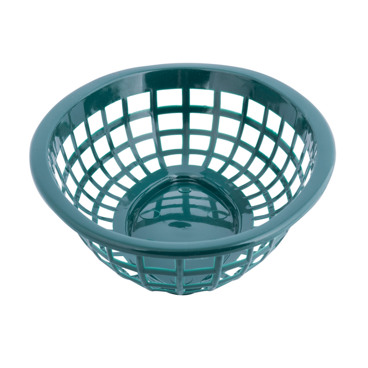 Tablecraft 1071FG 8" Oval Forrest Green Plastic Basket Tablecraft
