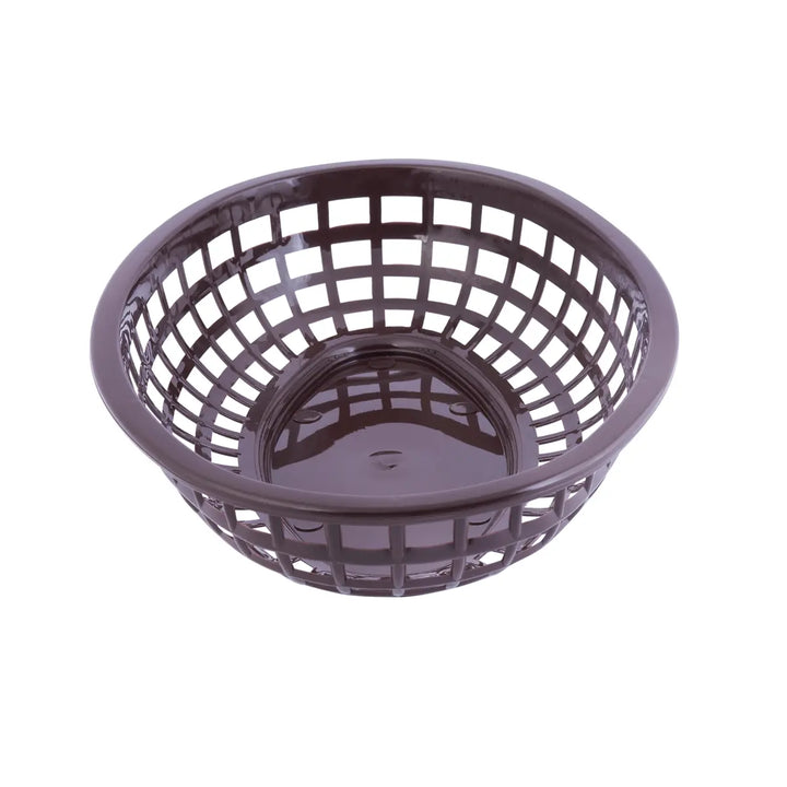 Tablecraft 1074BR 9" Oval Brown Plastic Basket Tablecraft