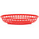 Tablecraft 1074R 9" Oval Red Plastic Basket