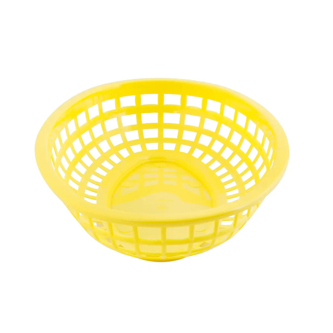Tablecraft 1074Y 9" Oval Yellow Plastic Basket Tablecraft