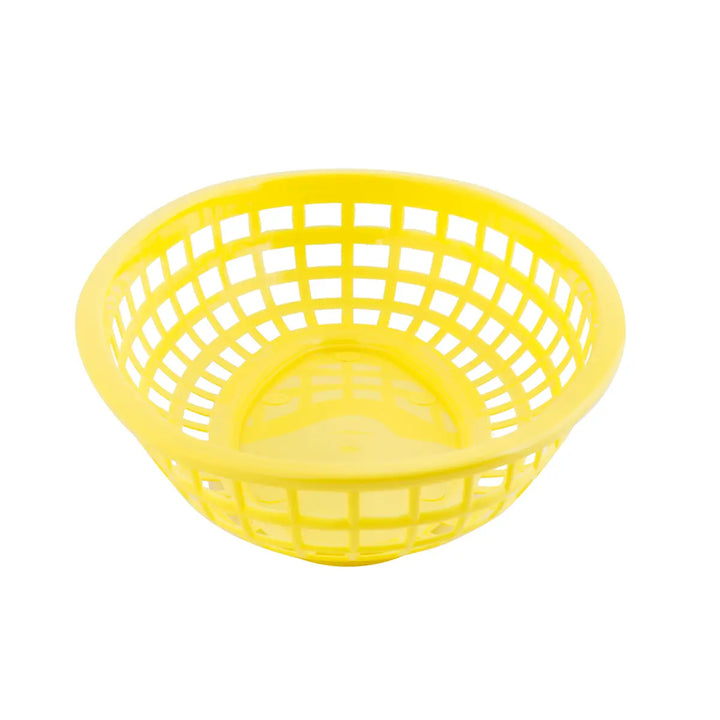 Tablecraft 1074Y 9" Oval Yellow Plastic Basket Tablecraft