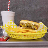 Tablecraft 1074Y 9" Oval Yellow Plastic Basket