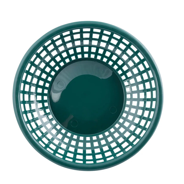 Tablecraft 1075FG 8" Round Forest Green Plastic Basket Tablecraft