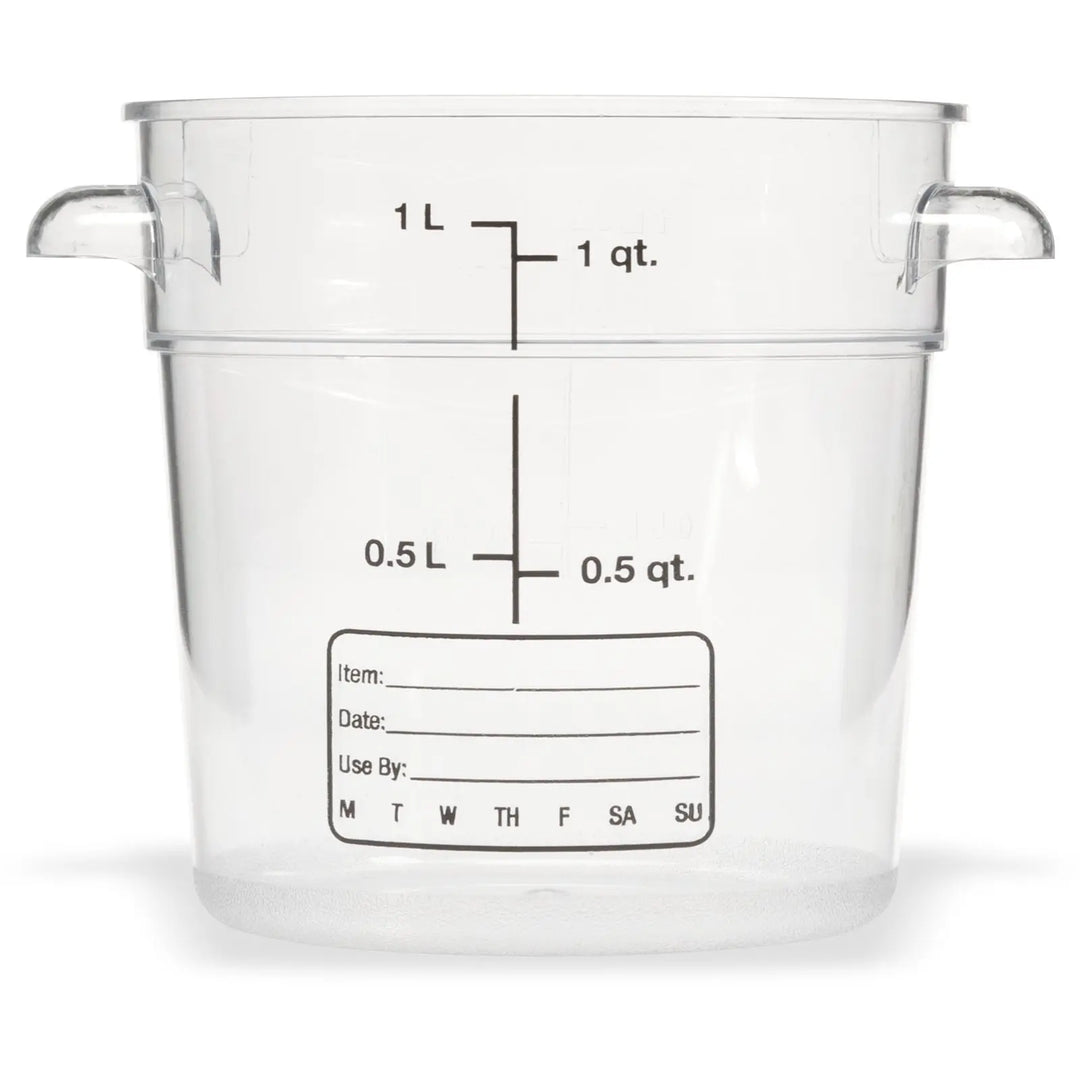 Carlisle 1076107 1 Qt Round Clear Container Storplus Carlisle
