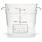 Carlisle 1076107 1 Qt Round Clear Container Storplus