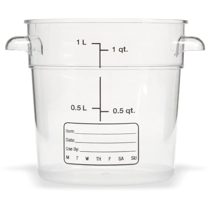 Carlisle 1076107 1 Qt Round Clear Container Storplus Carlisle