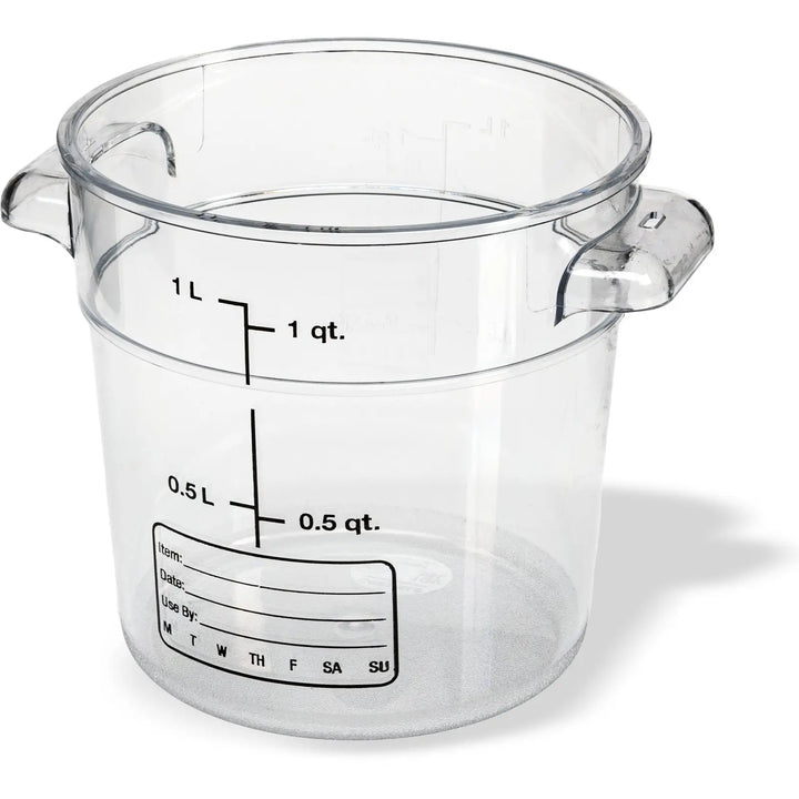 Carlisle 1076107 1 Qt Round Clear Container Storplus Carlisle