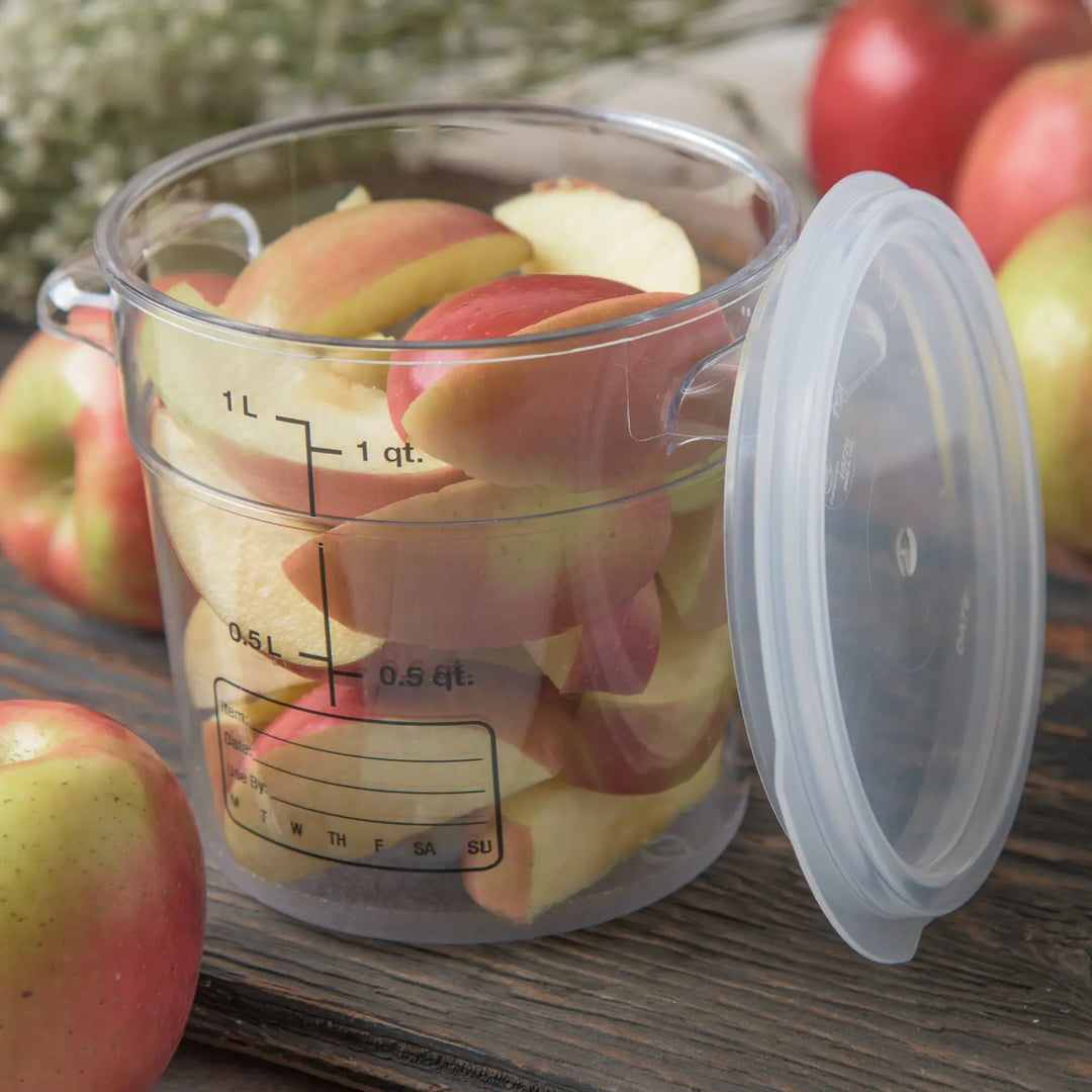Carlisle 1076107 1 Qt Round Clear Container Storplus Carlisle
