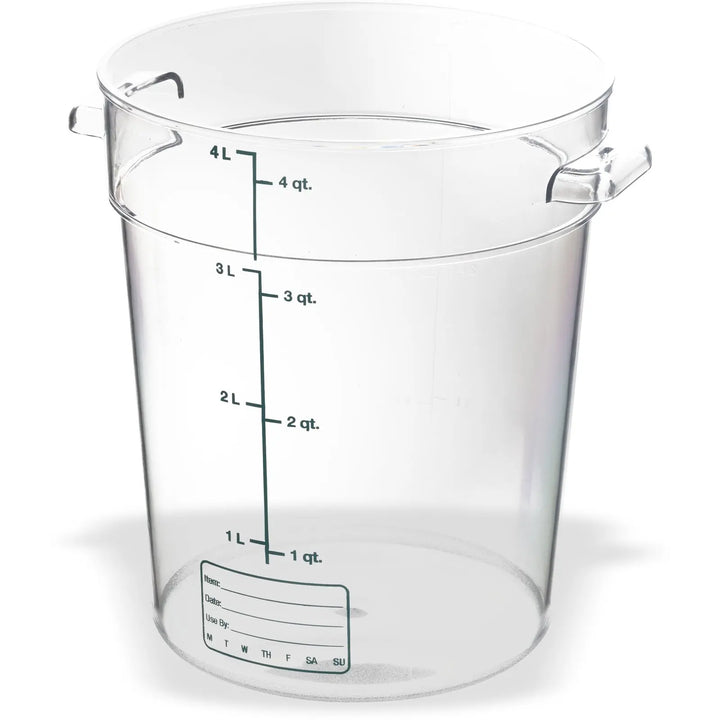Carlisle 1076407 Round Clear Container 4 Quart StorPlus Carlisle