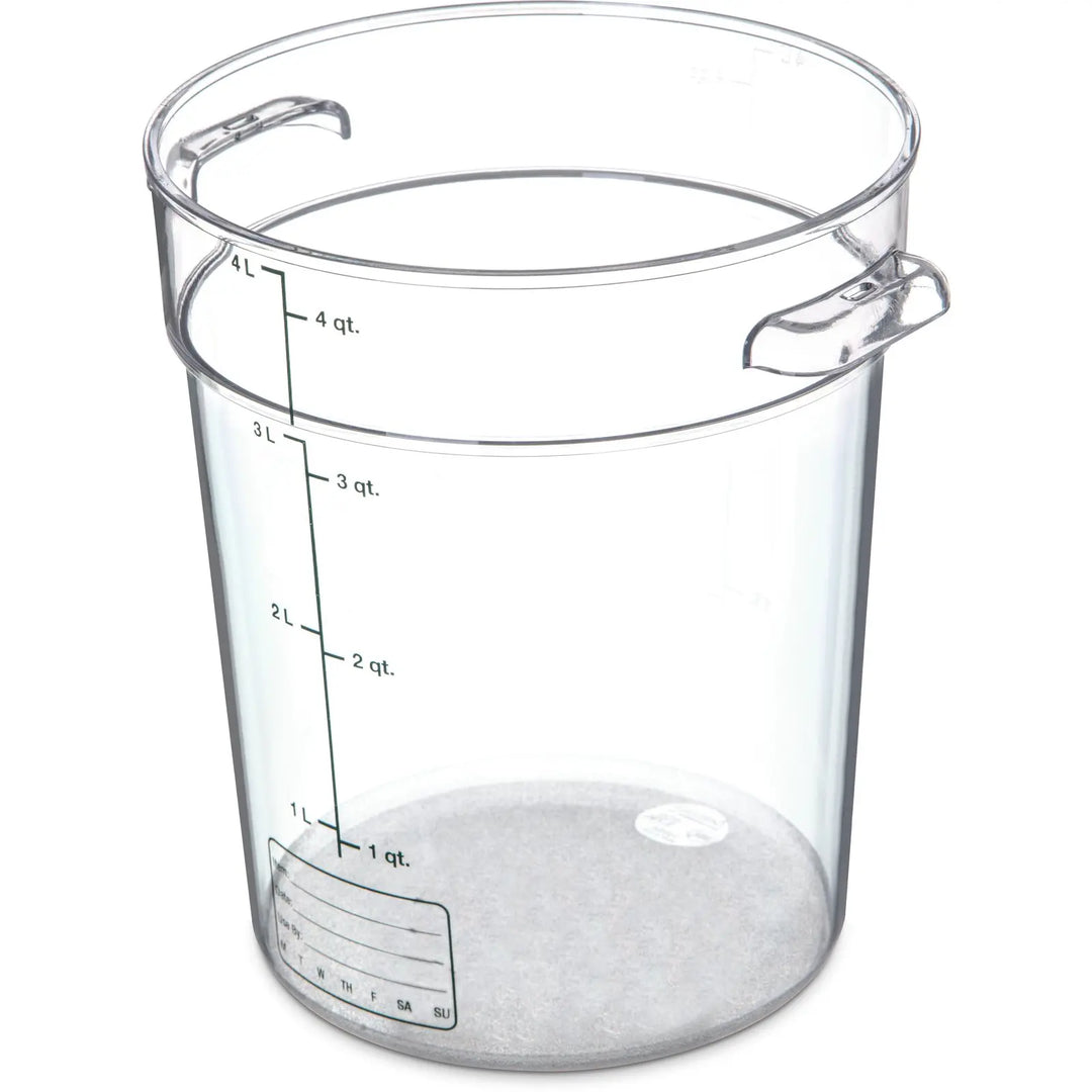 Carlisle 1076407 Round Clear Container 4 Quart StorPlus Carlisle