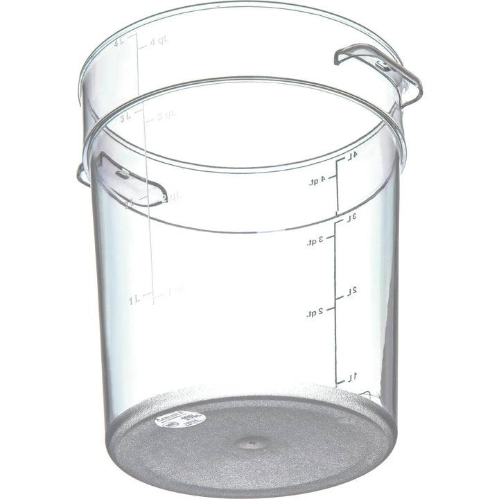 Carlisle 1076407 Round Clear Container 4 Quart StorPlus Carlisle